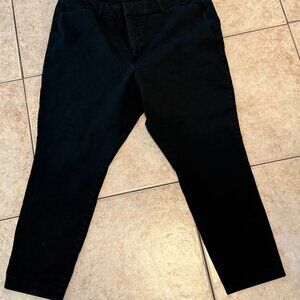 Old Navy Womens 18 Black High Rise Pixie Pants Secret Smooth Pockets (127)